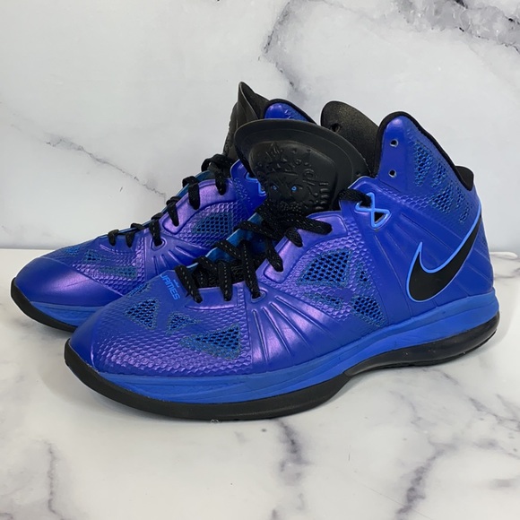 NIKE LEBRON JAMES VIII blue basketball high top sneakers men’s 12